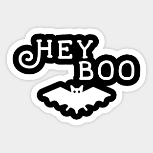 Hey Boo White Bat Sticker